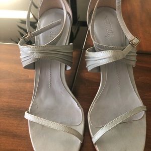 High heels, light blue sandals made in Brazil
